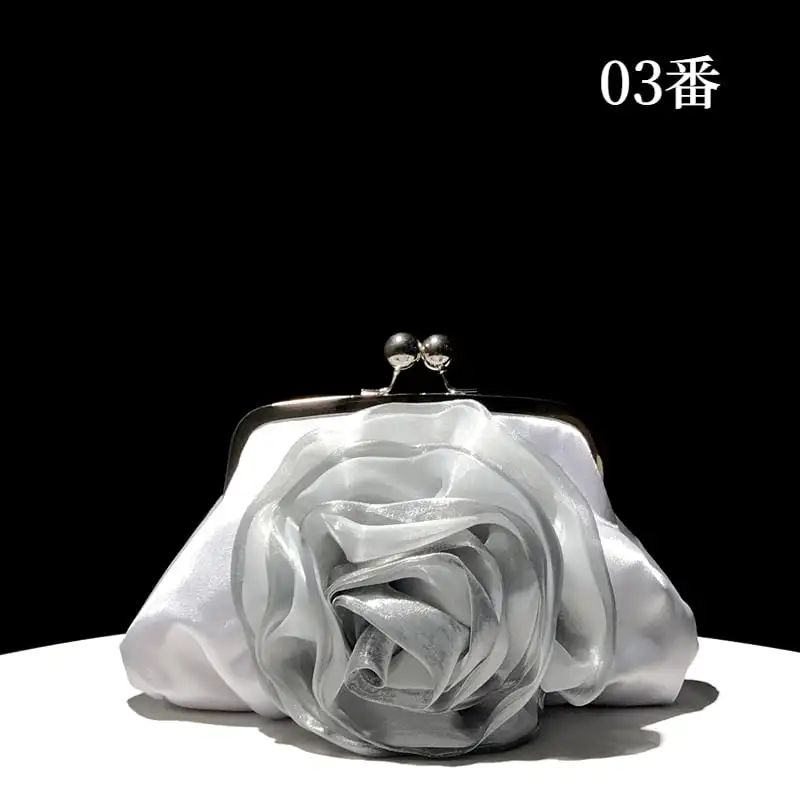 バッグ パーティーバック 4色展開 花の形 結婚式バッグ チェーンバッグ 手持ちバッグ デート