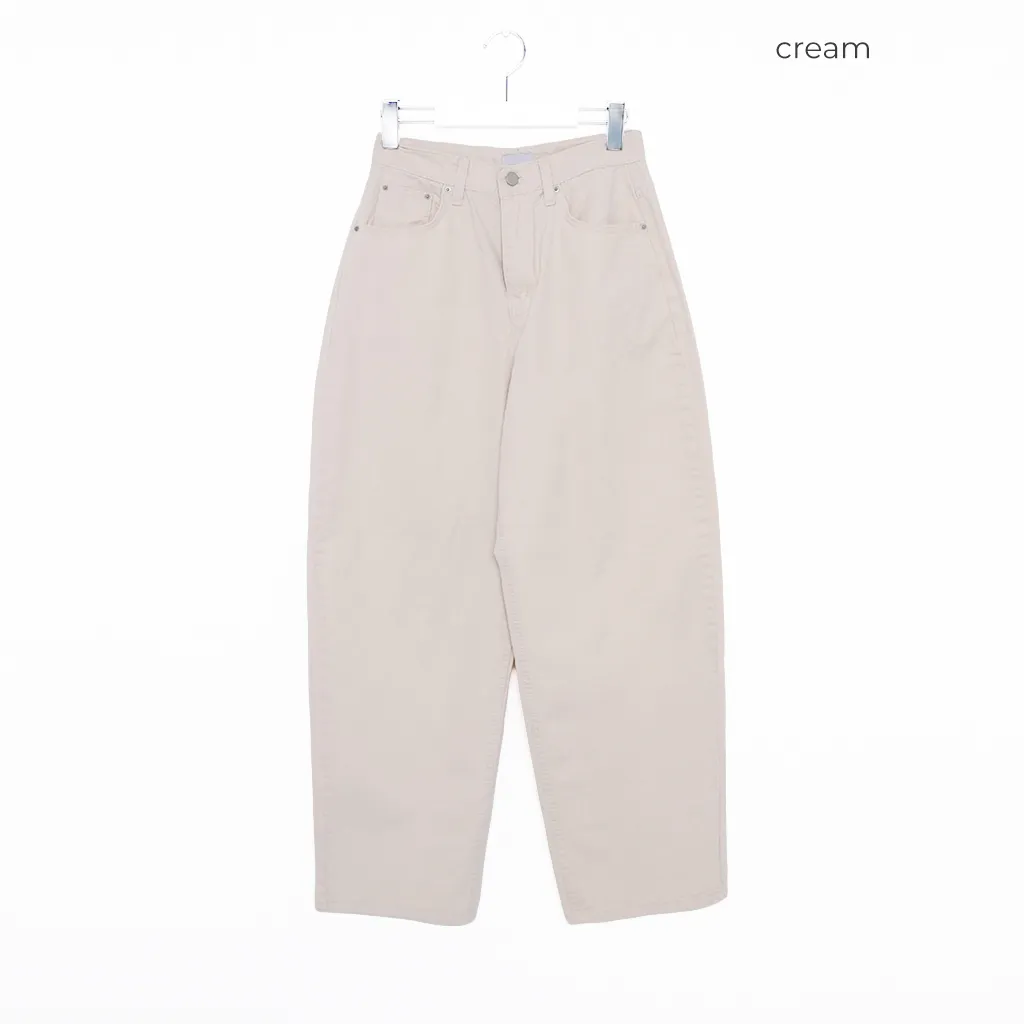 （ユニセックス）コットンワイドパンツ