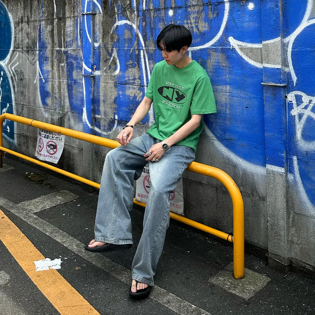 [秋再入荷](ユニセックス) ウォッシュライトデニムパンツ
