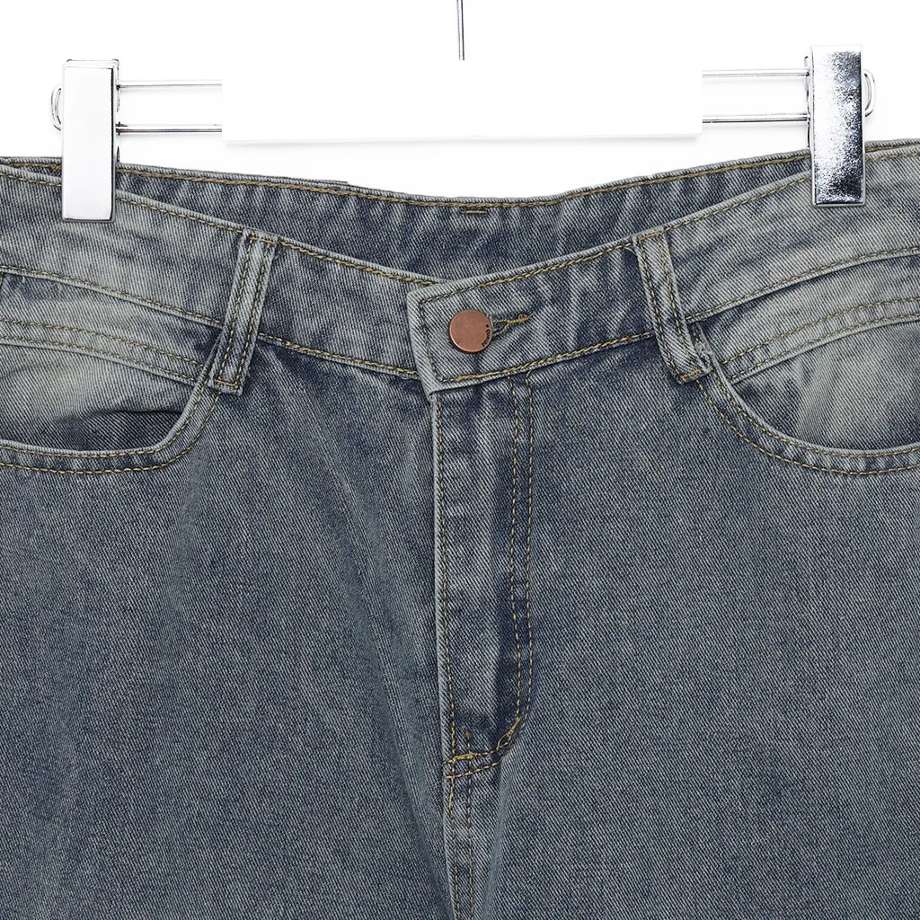 [秋再入荷](ユニセックス) ウォッシュライトデニムパンツ