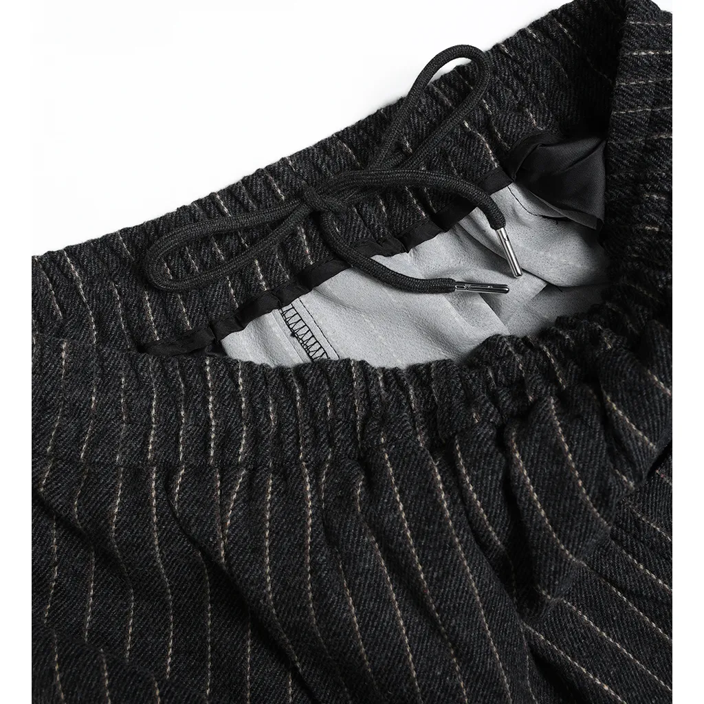 [秋再入荷]ストライプワイドバンディングパンツ