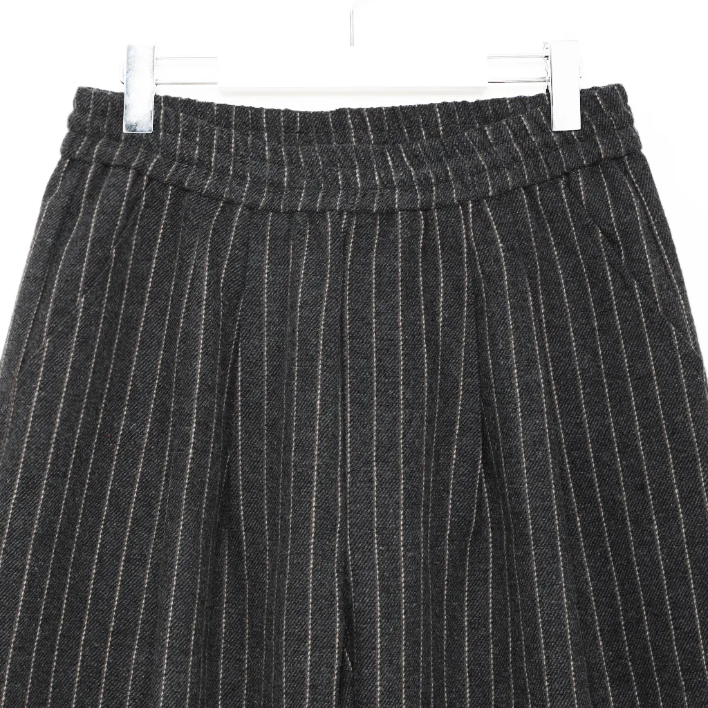 [秋再入荷]ストライプワイドバンディングパンツ