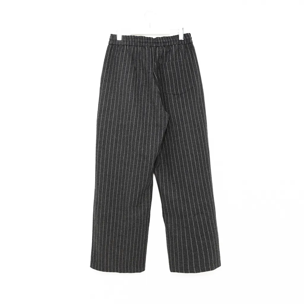 [秋再入荷]ストライプワイドバンディングパンツ