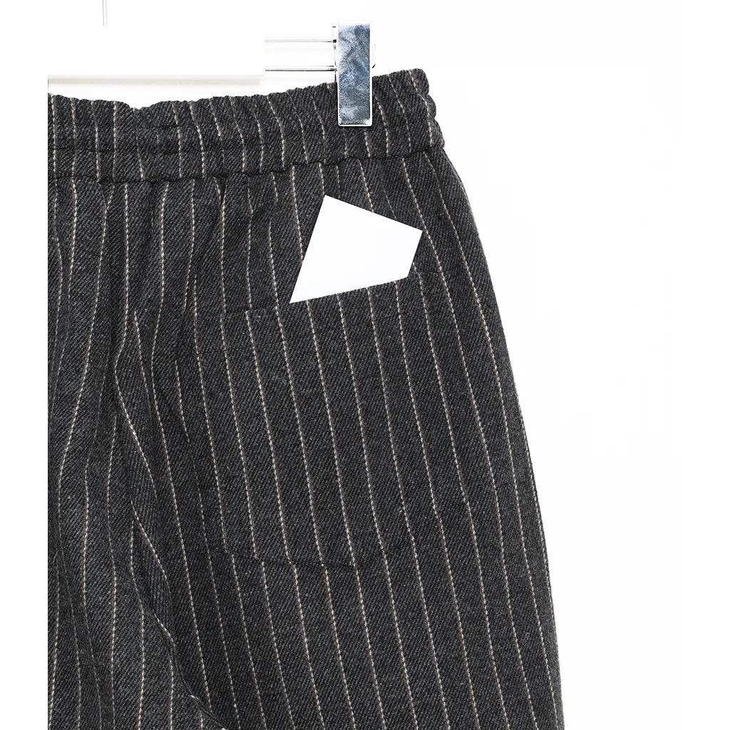 [秋再入荷]ストライプワイドバンディングパンツ