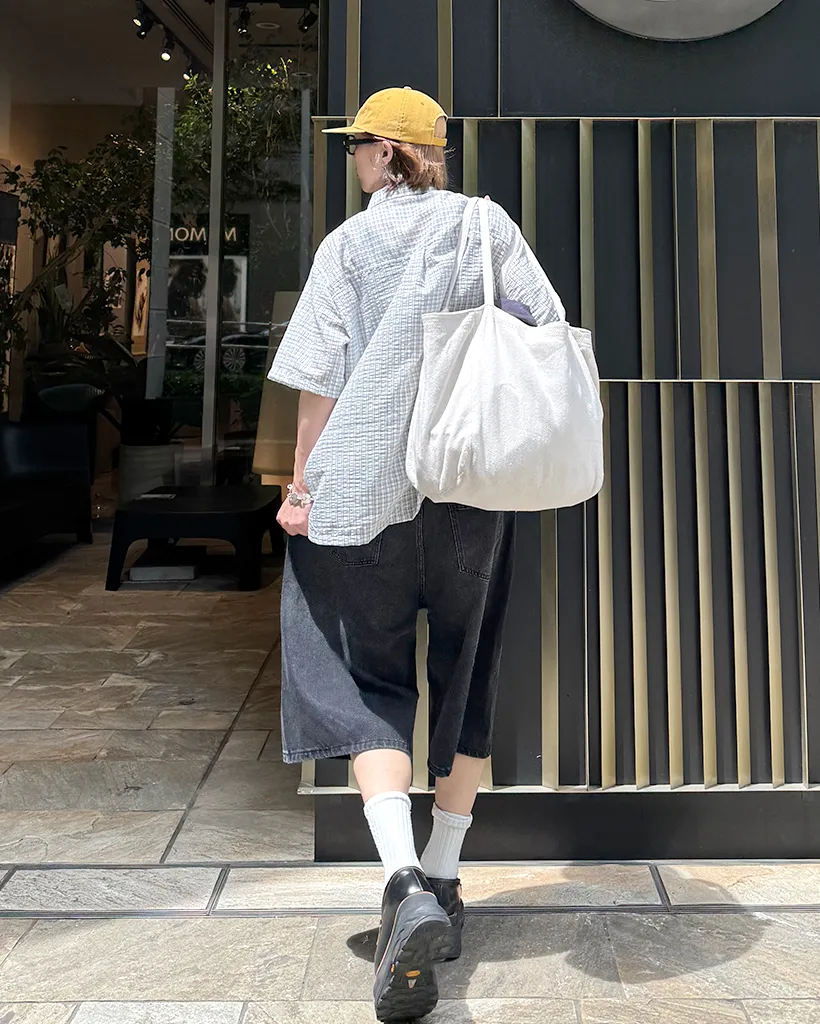 (ユニセックス)オックスフォードチェックシャツ