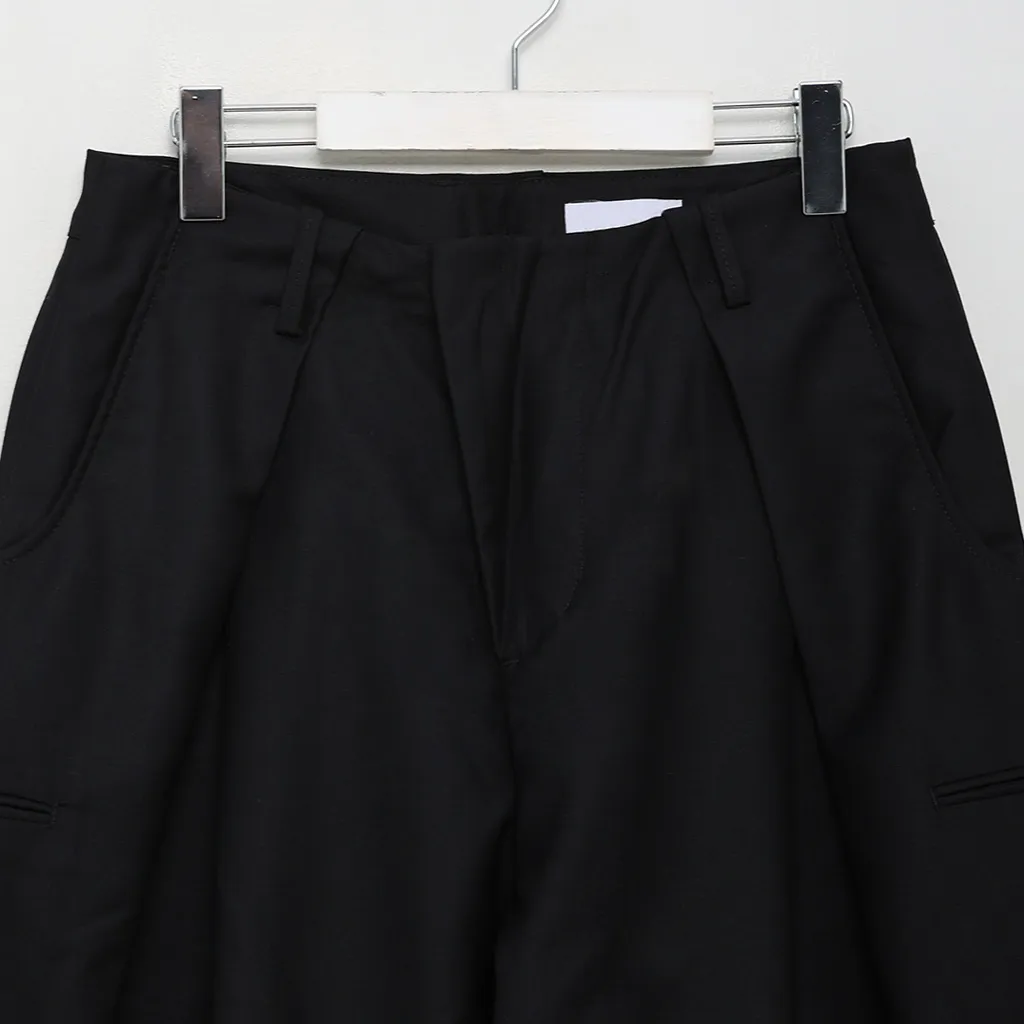 [秋再入荷](unisex) ダブルウエストユニークワイドスラックス