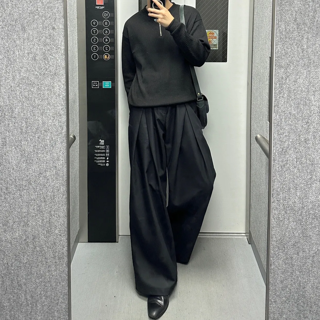[秋再入荷](unisex) ウエストフォールドワイドバルーンスラックス