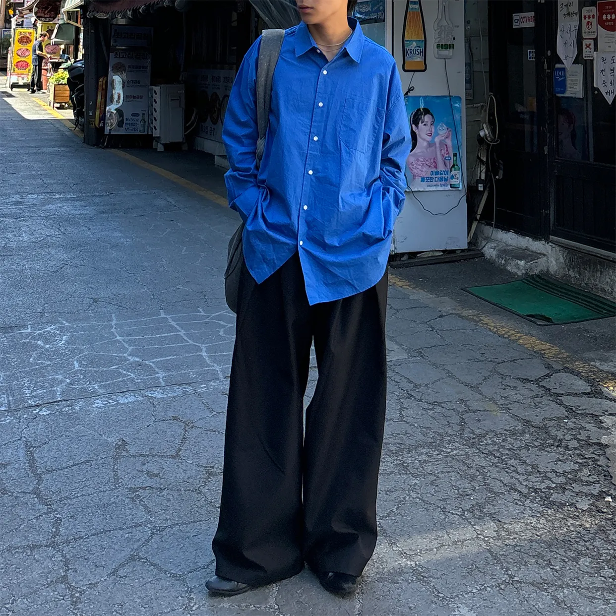 [秋再入荷](unisex) ウエストフォールドワイドバルーンスラックス