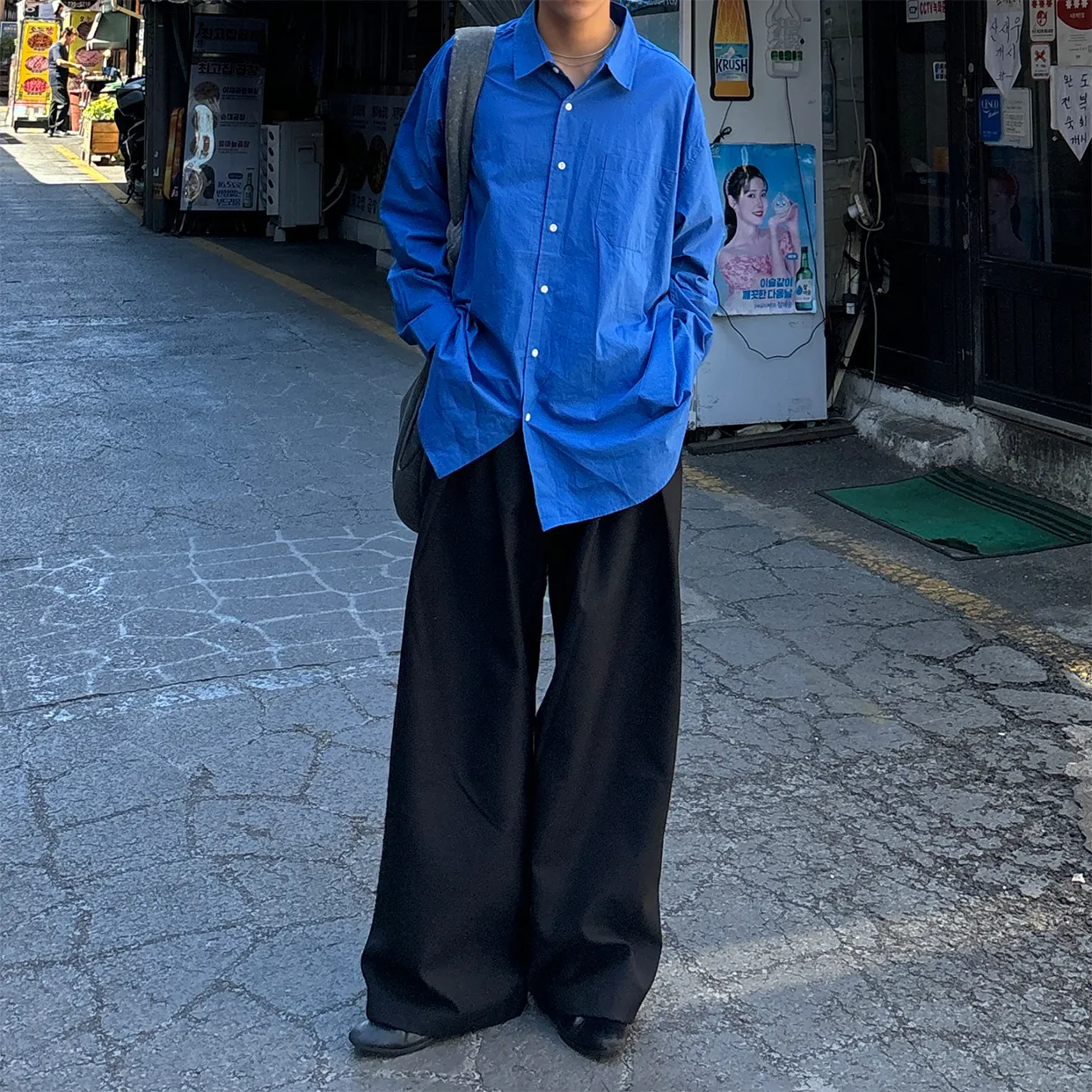 [秋再入荷](unisex) ウエストフォールドワイドバルーンスラックス