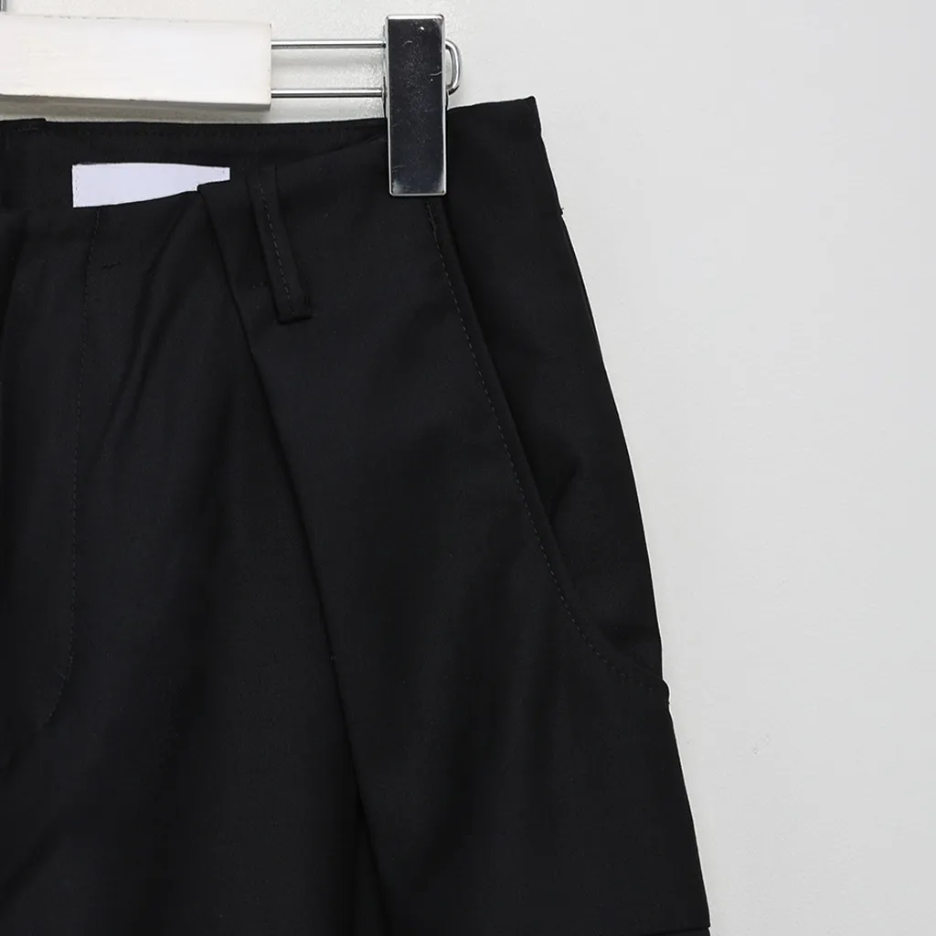 [秋再入荷](unisex) ウエストフォールドワイドバルーンスラックス