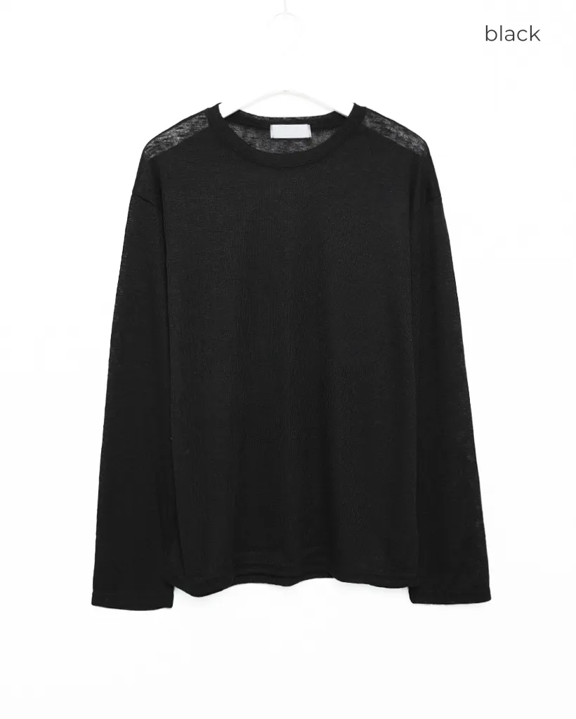 ユニセックス ルーズフィット 長袖Tシャツ