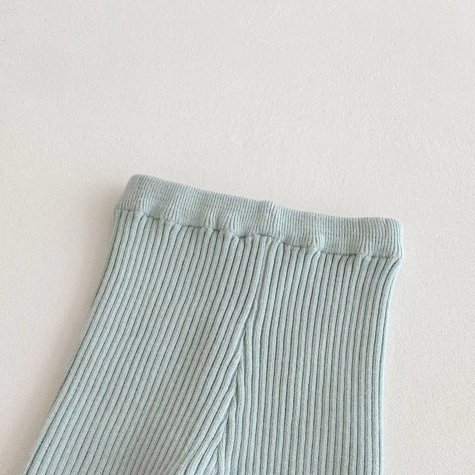 【66-100cm】ブルーニット可愛いセットアップ