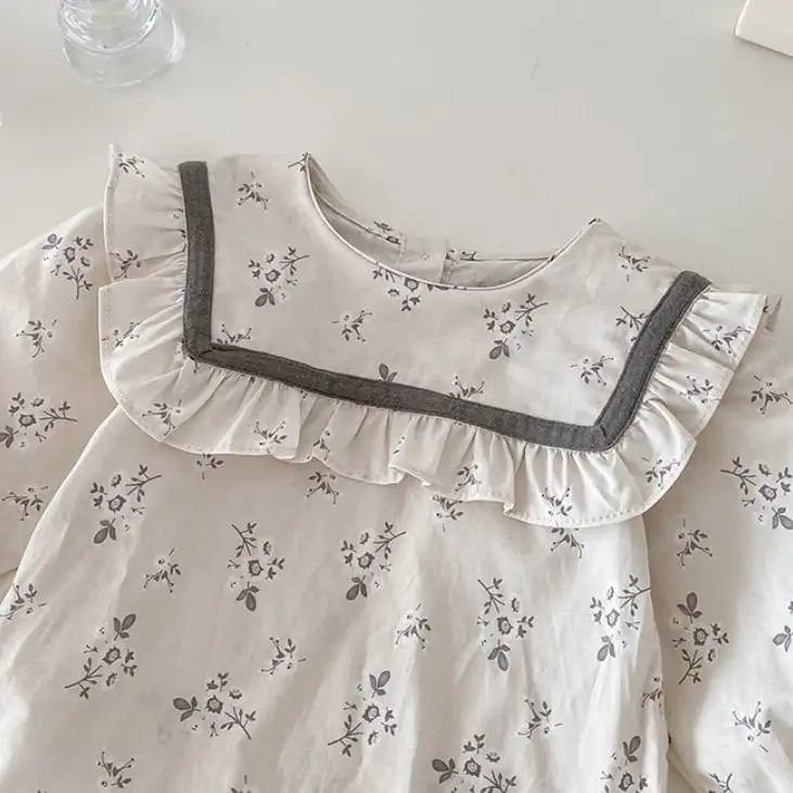 【66-90cm】可愛いグレーサロペット＆ブラウス