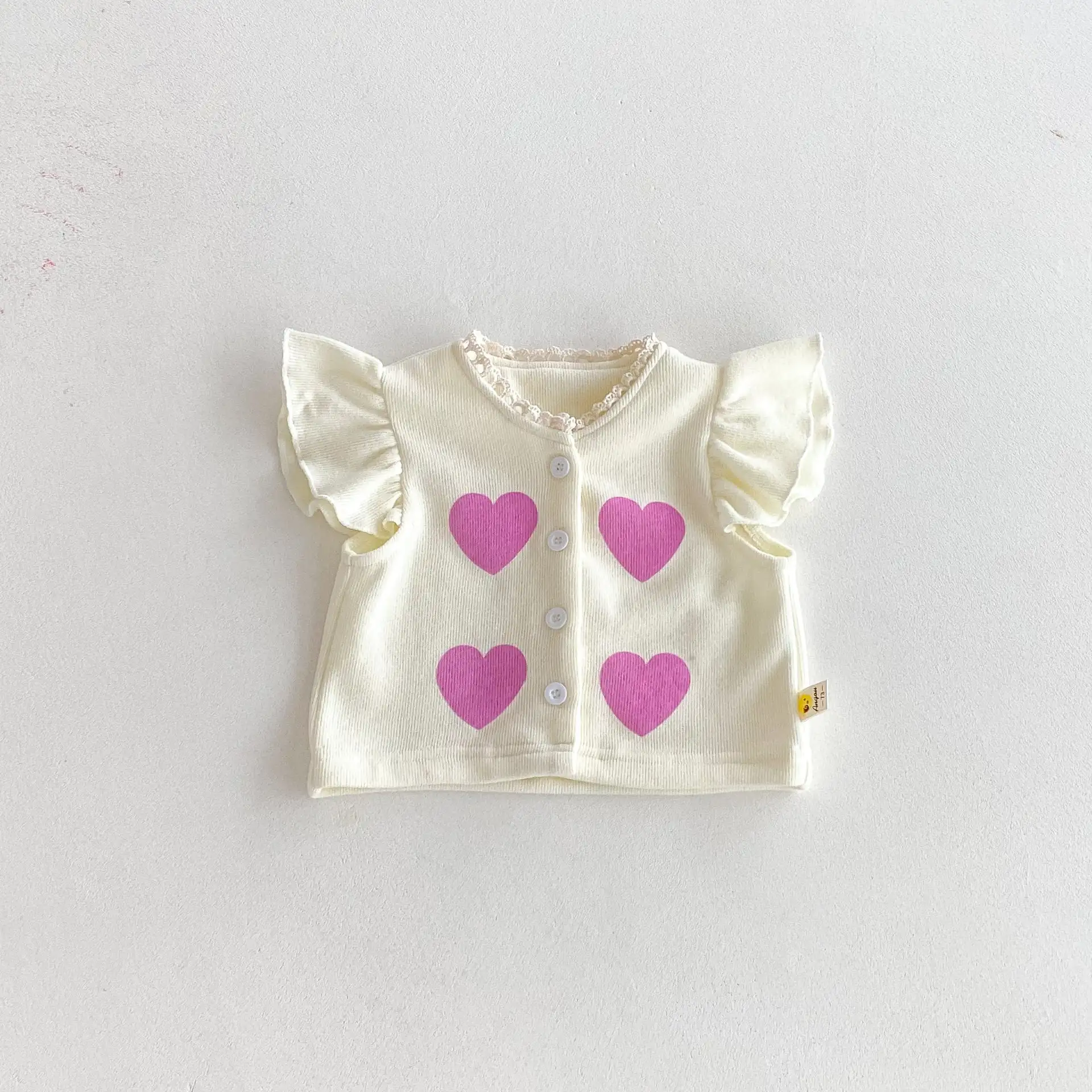 【66-100cm】可愛いフリルハートベスト