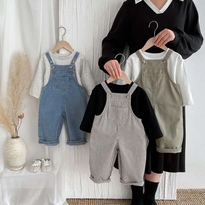 【80-120cm】オシャレベーシックサロペット