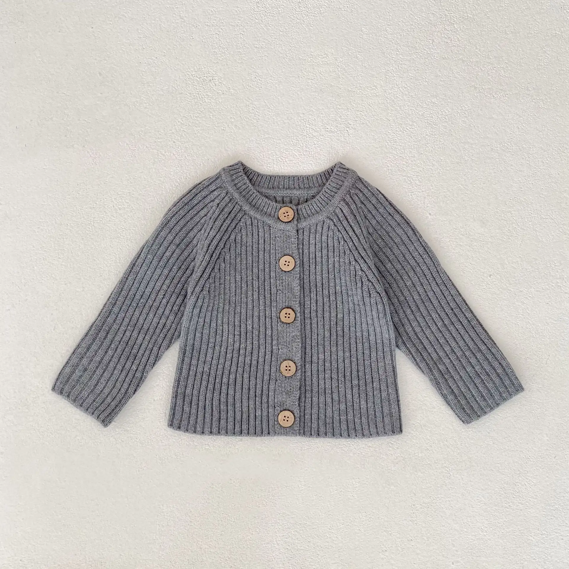 【66-90cm】2025新作　ニットリブカーディガン