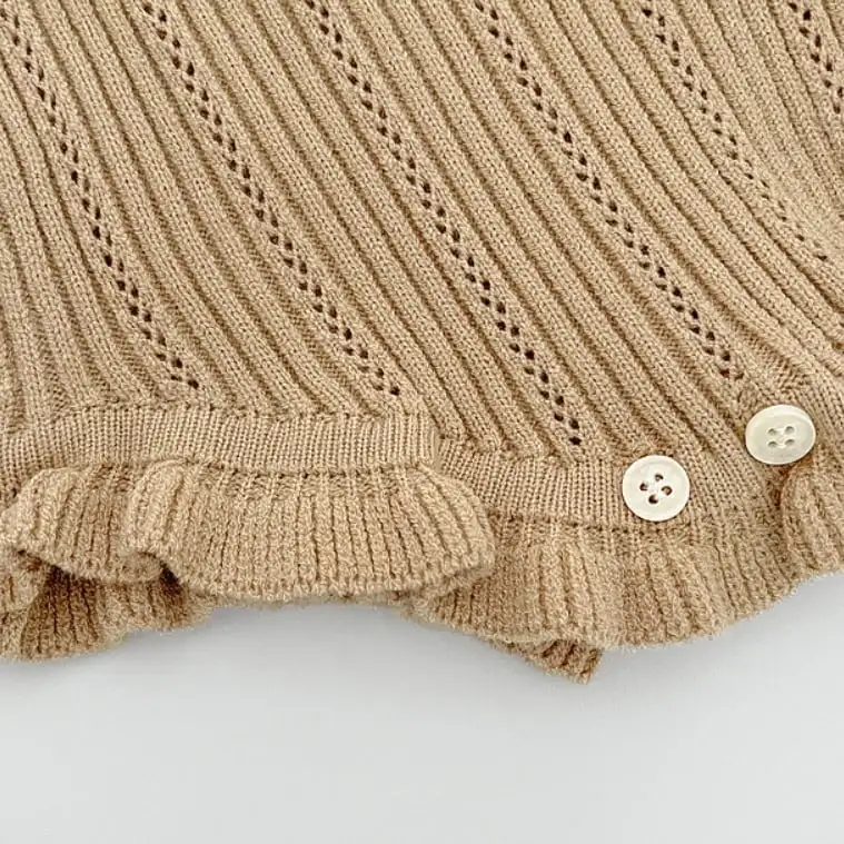 【66-90cm】秋新作 可愛いニットロンパース