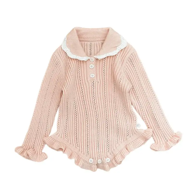 【66-90cm】秋新作 可愛いニットロンパース