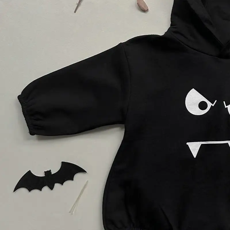 【66-90cm】小悪魔フーディロンパース