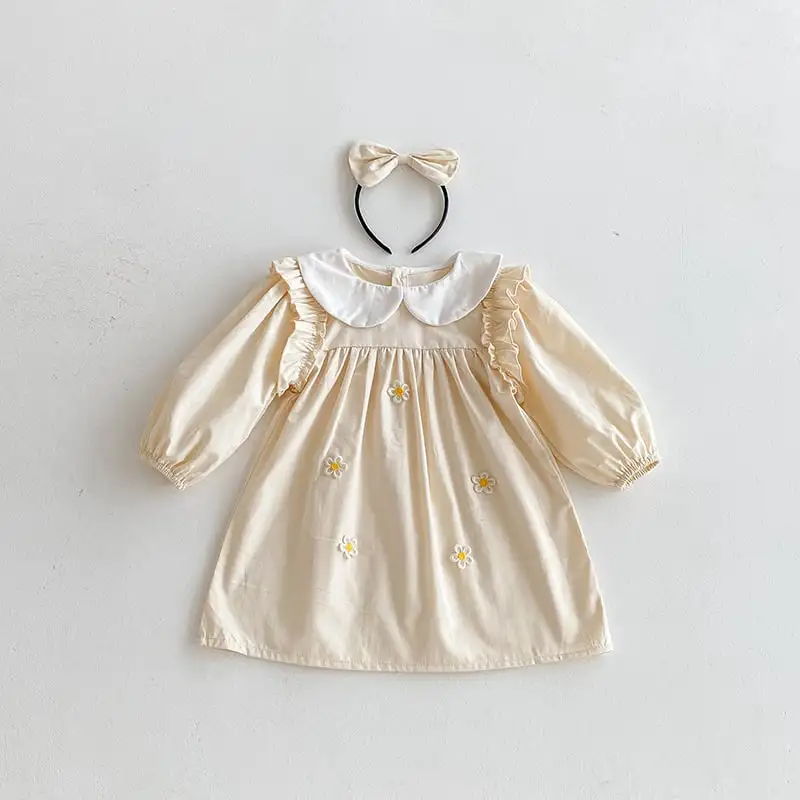 【66-130cm】姉妹服フラワー付きロンパース、ワンピース