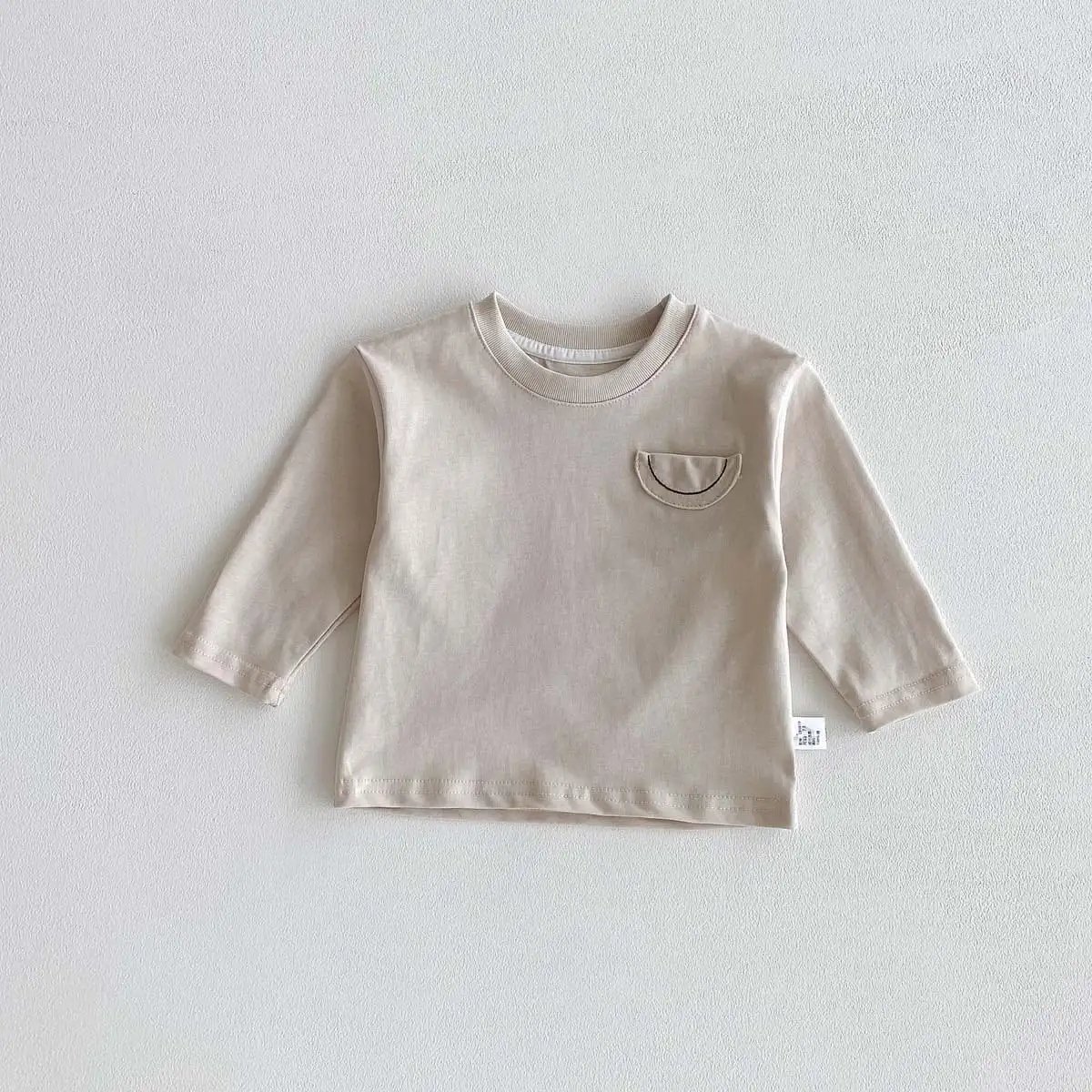 【73-100cm】パステルカラーポケット付きＴシャツ
