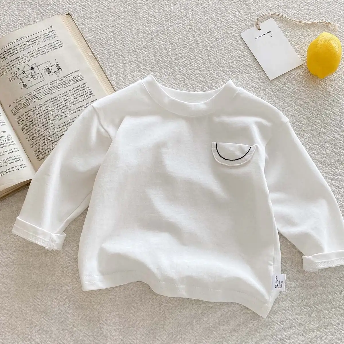 【73-100cm】パステルカラーポケット付きＴシャツ