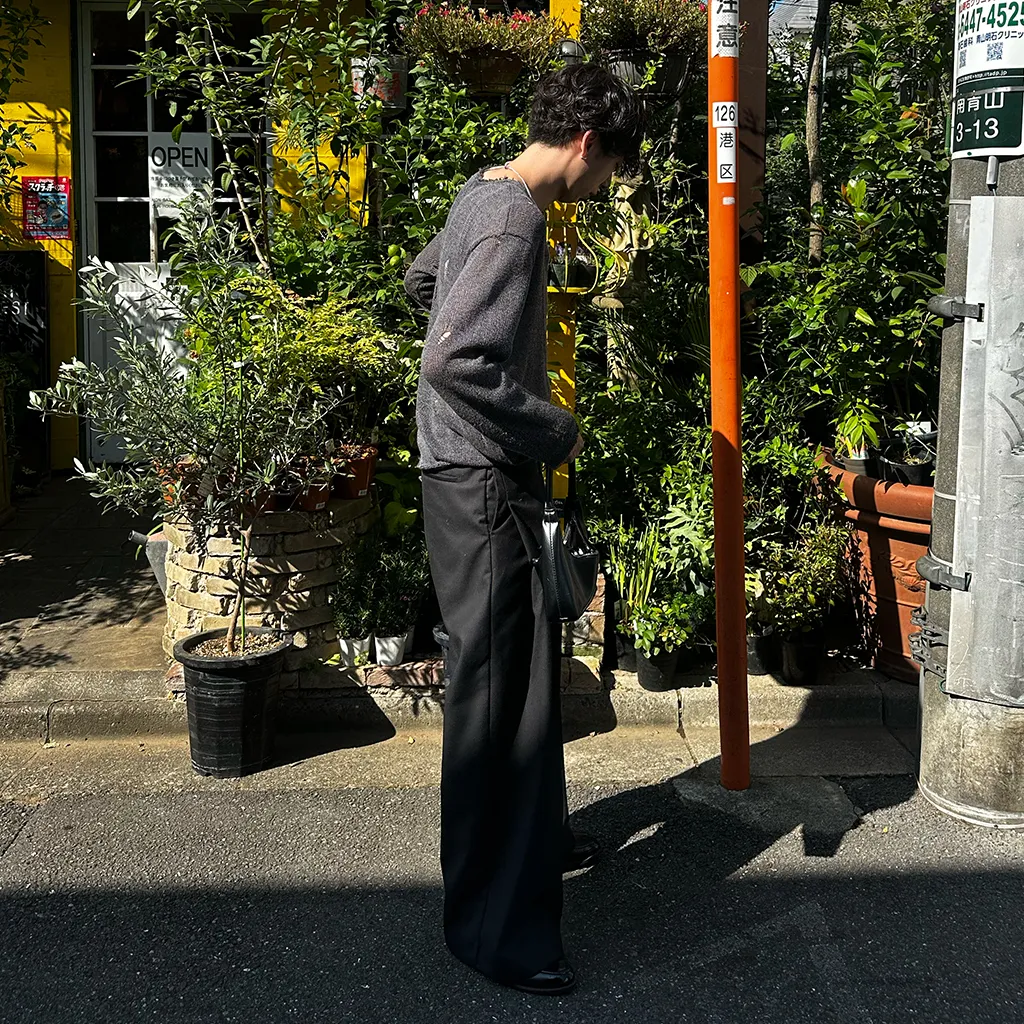 秋再入荷ダメージルーズフィットニット