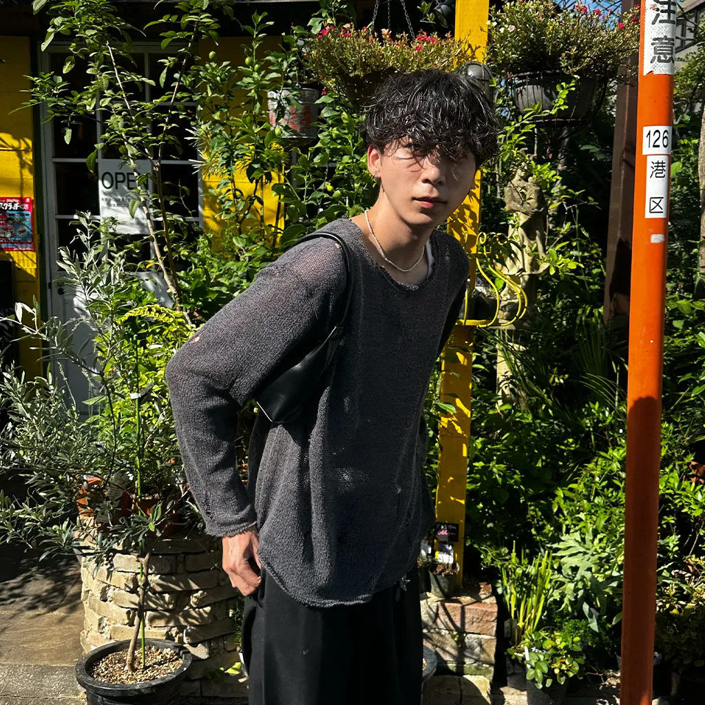 秋再入荷ダメージルーズフィットニット