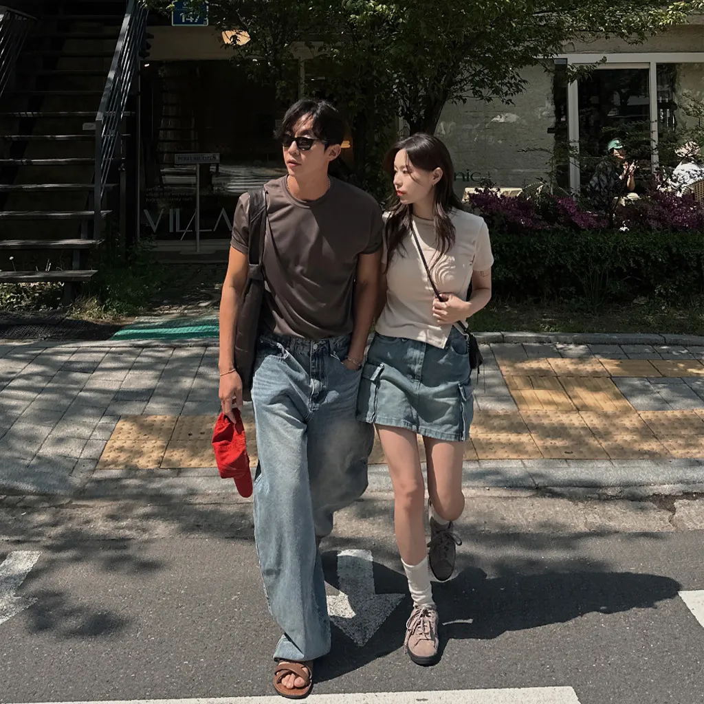 ユニセックス バルーンワイドデニムパンツ