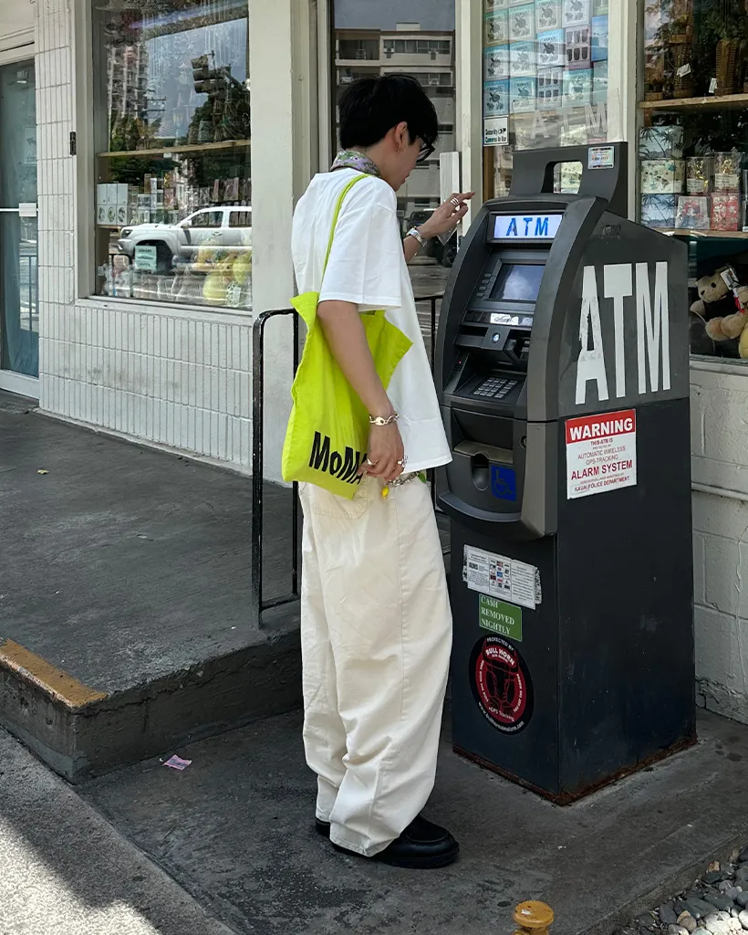 ユニセックスコットンワイドパンツ