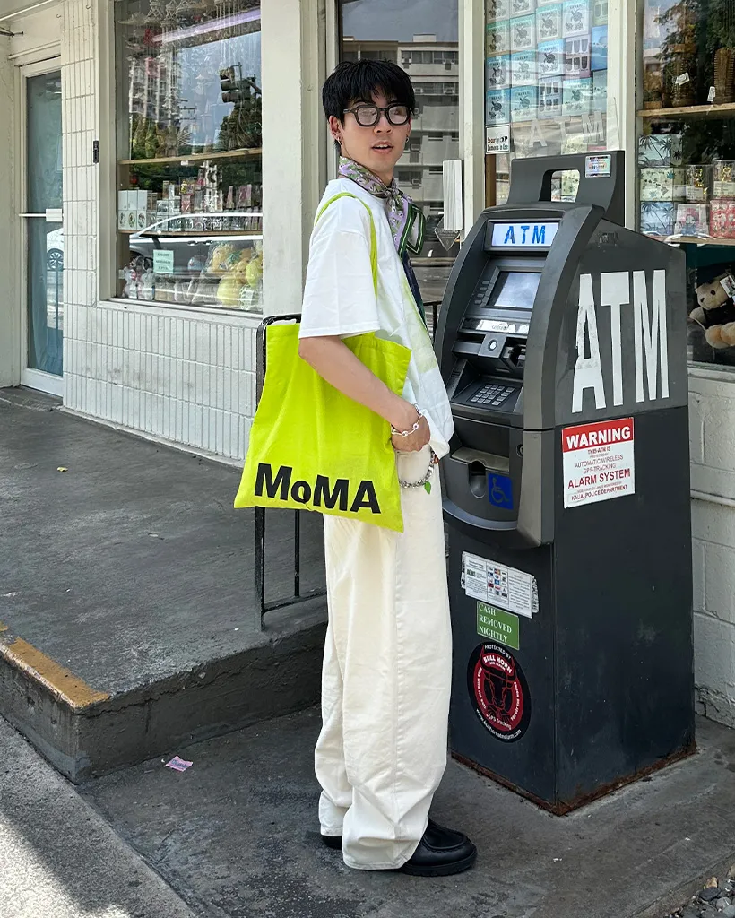 ユニセックスコットンワイドパンツ