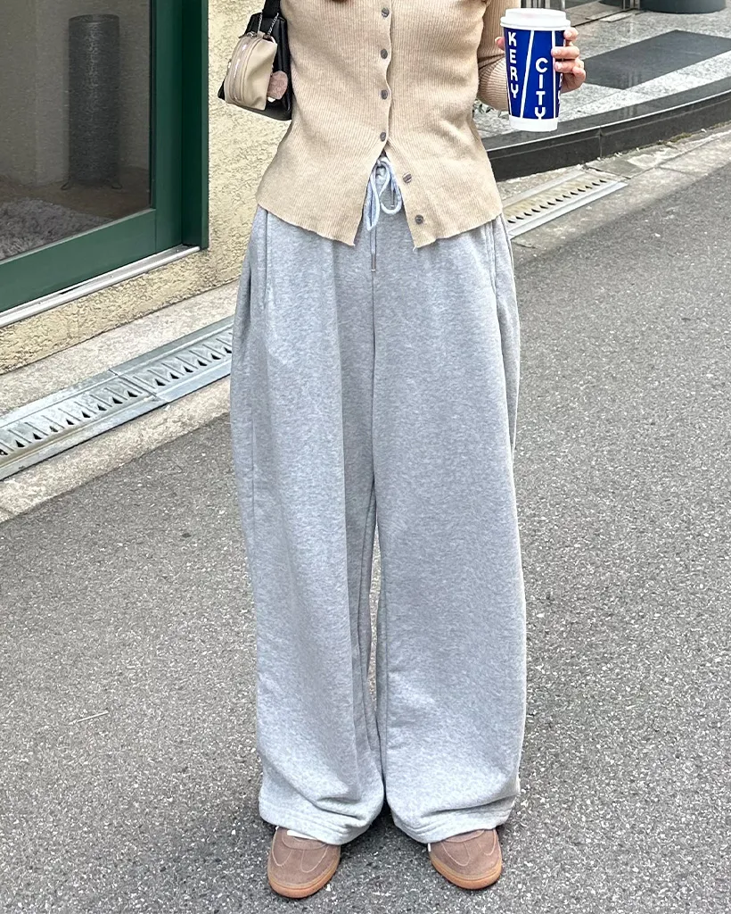 サイドインタックワイドスウェットパンツ