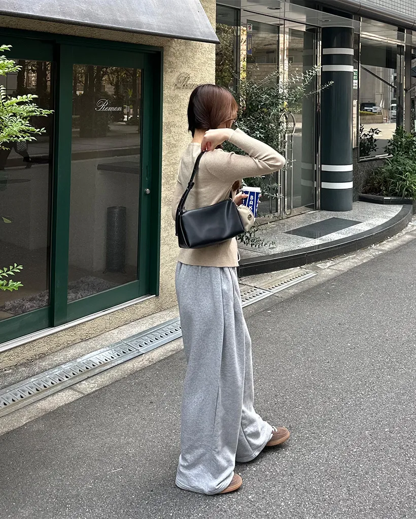 サイドインタックワイドスウェットパンツ