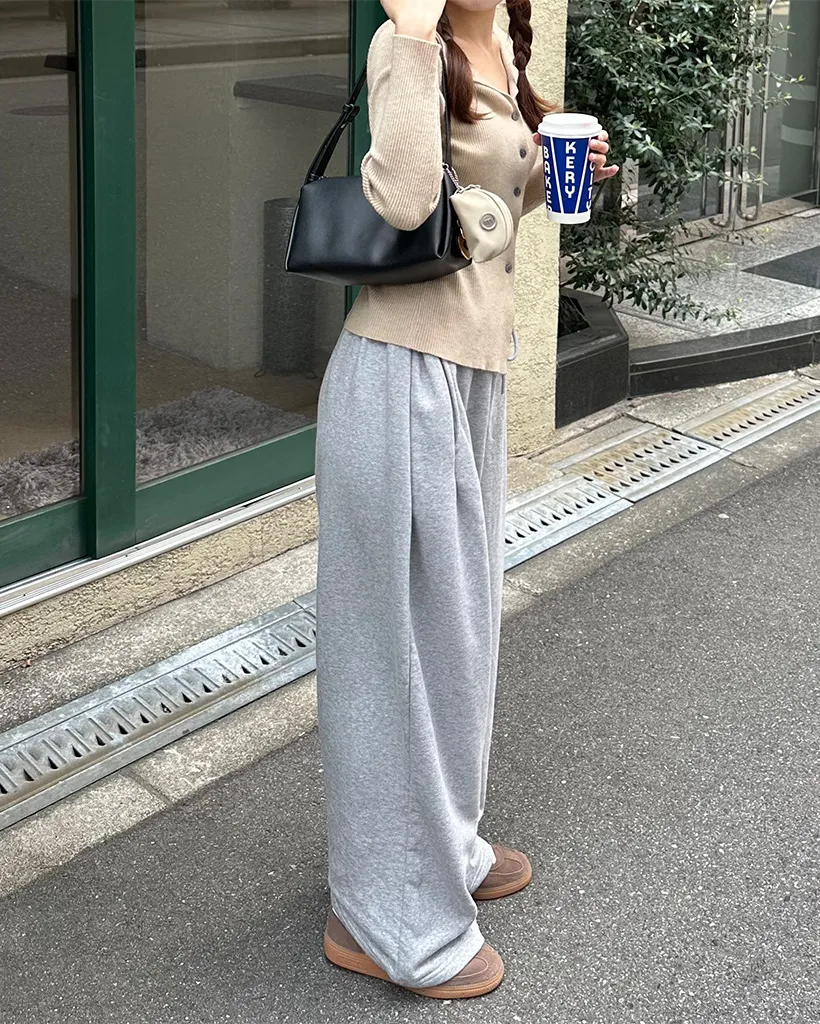 サイドインタックワイドスウェットパンツ