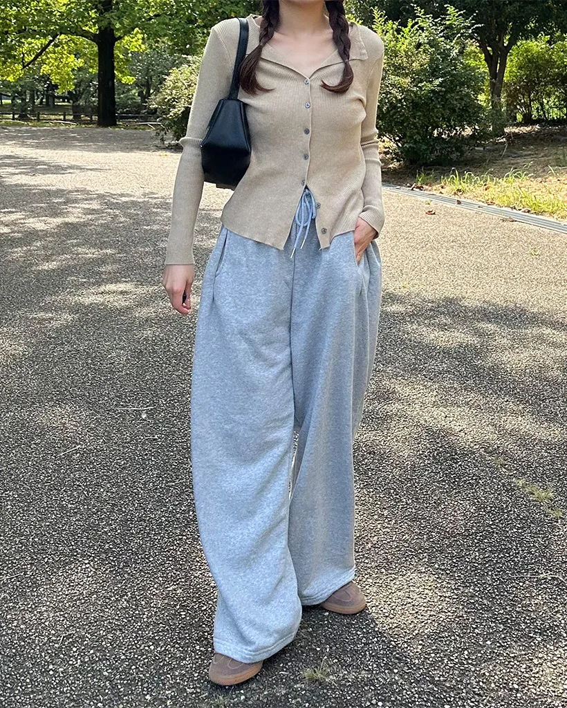 サイドインタックワイドスウェットパンツ