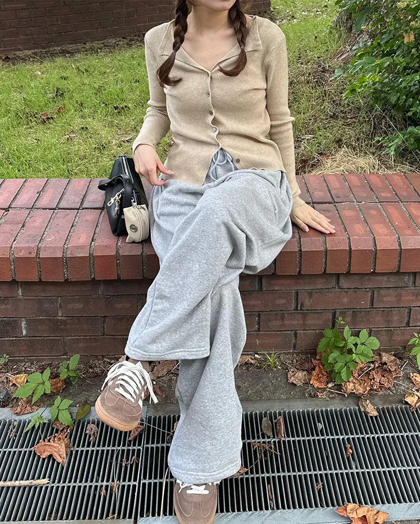 サイドインタックワイドスウェットパンツ