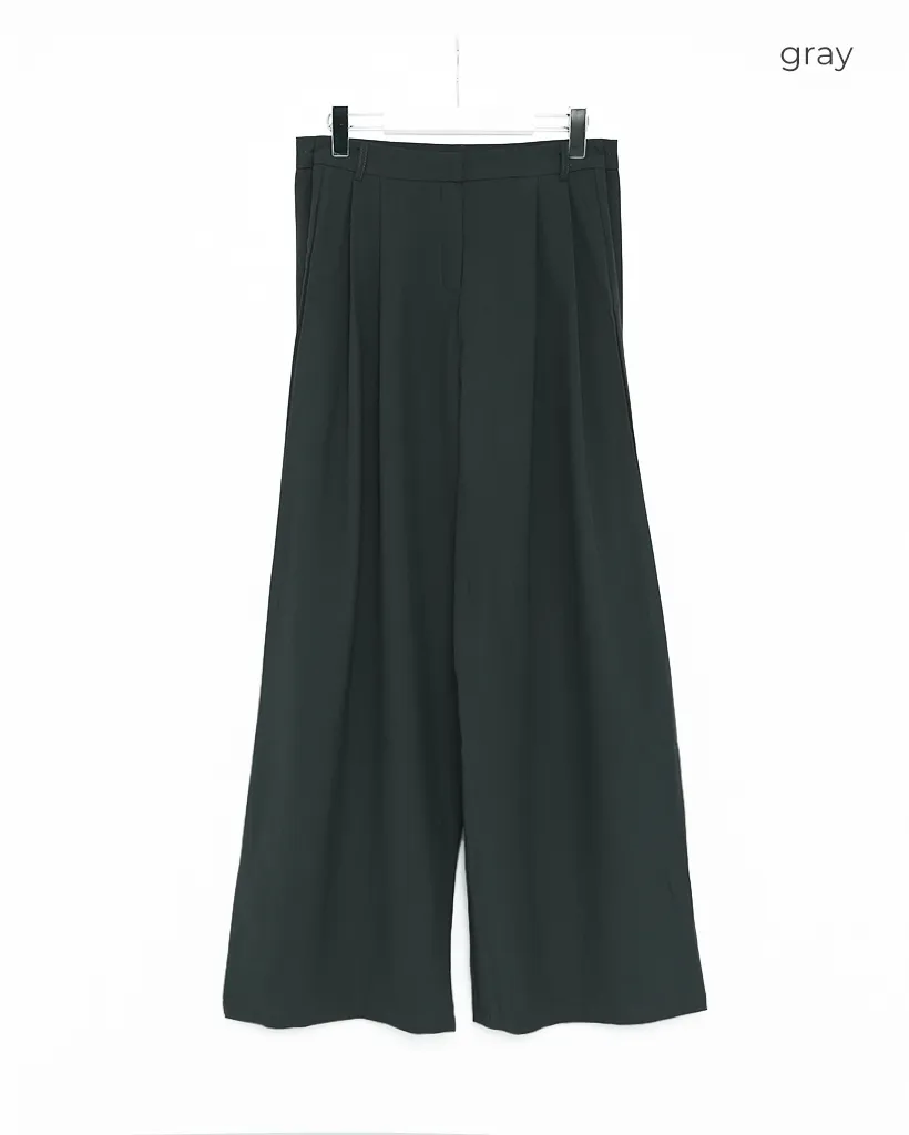 ハイウエストタックロングワイドスラックス
