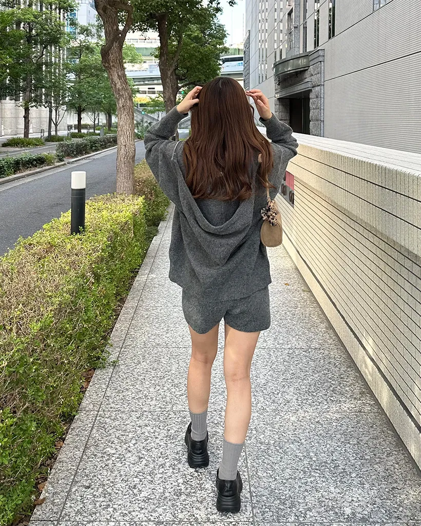 ダブルジップパーカー＆ショートパンツセット