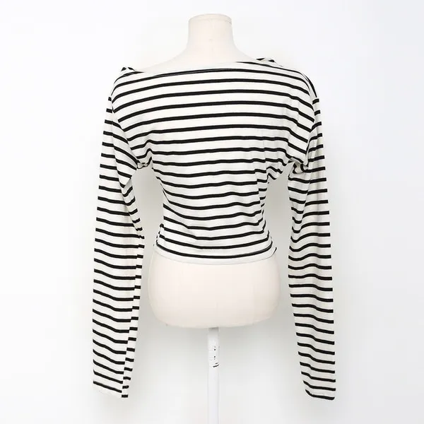 ボートネックロングスリーブTシャツ