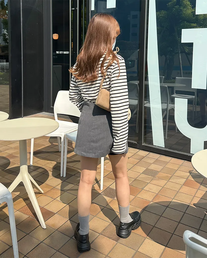 ボートネックロングスリーブTシャツ