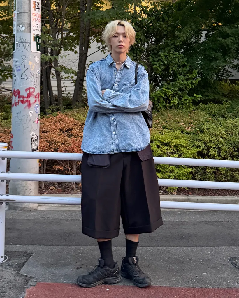 ウォッシュデニムシャツ