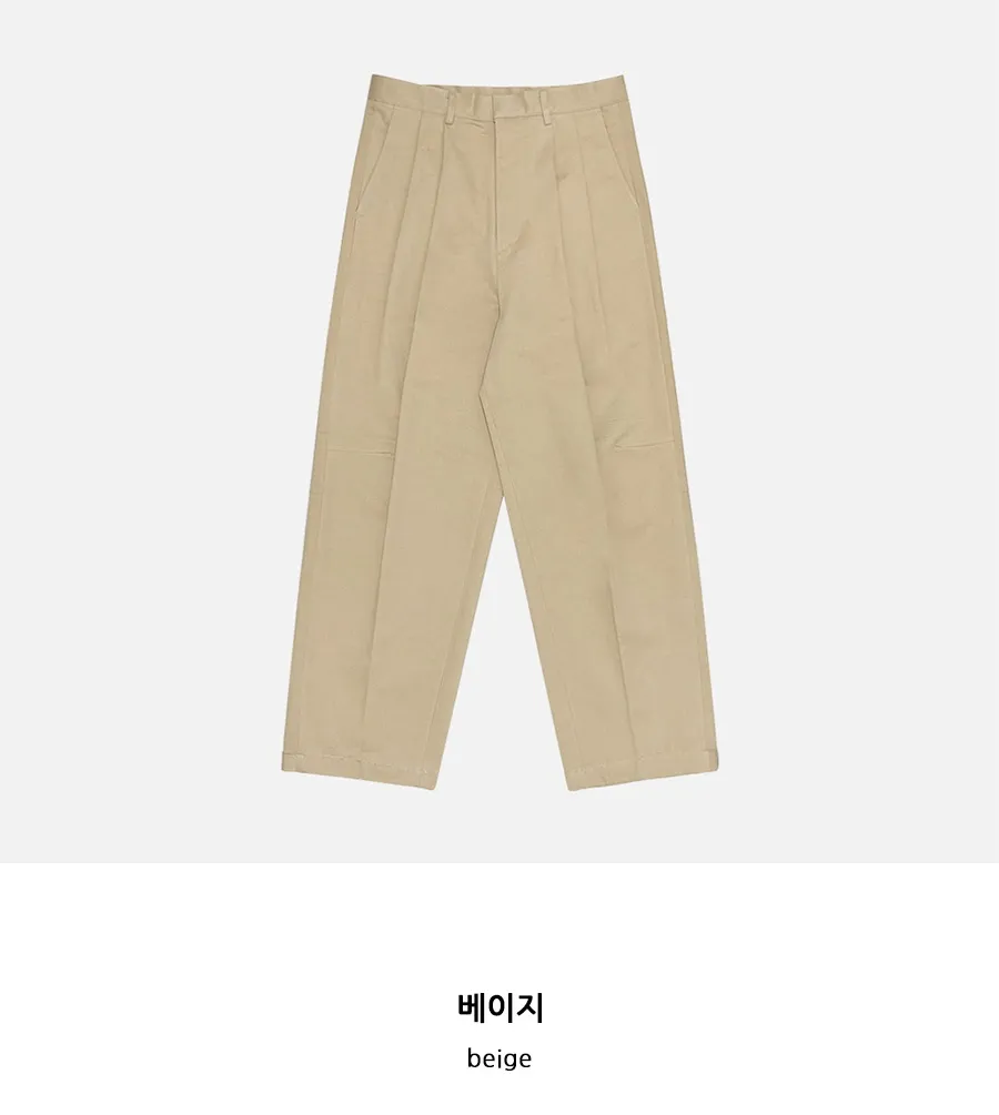 タック入りワイドボタンスラックス