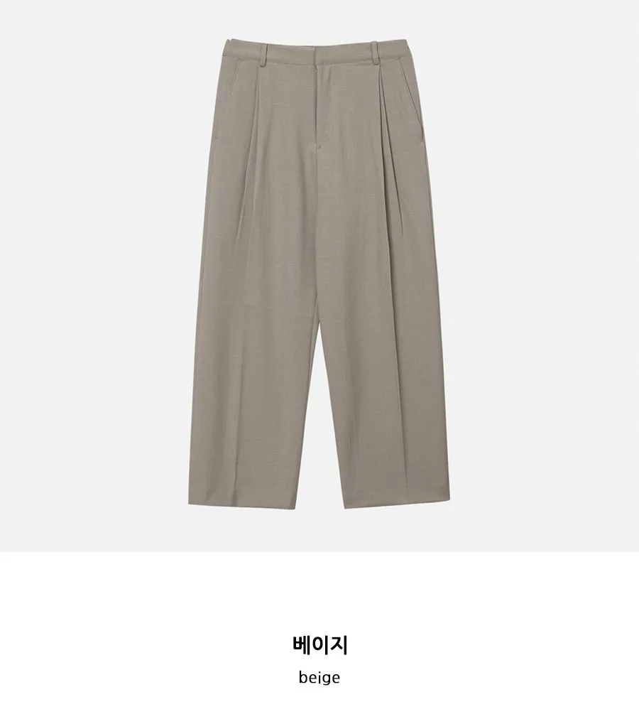 タック入りワイドスラックス