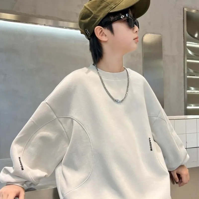 【80-170cm】2色選べる 新作登場 定番 カジュアル 無地 切り替え ジュニア 男の子 スウェット トップス
