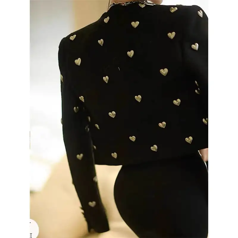 アウター コート 主役級 OL/通勤 ハート ブラック