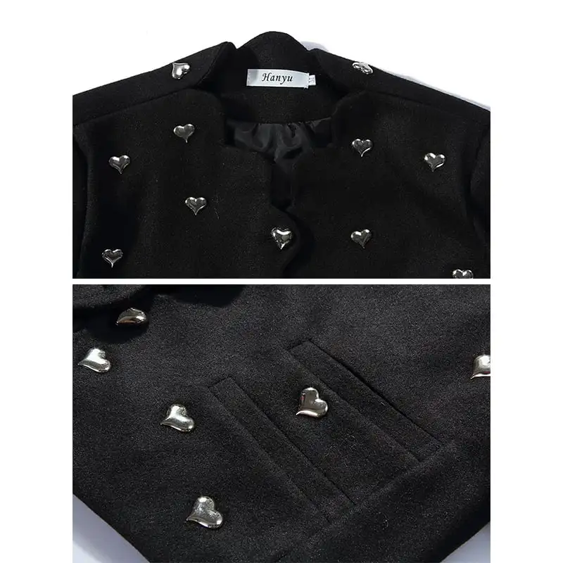 アウター コート 主役級 OL/通勤 ハート ブラック