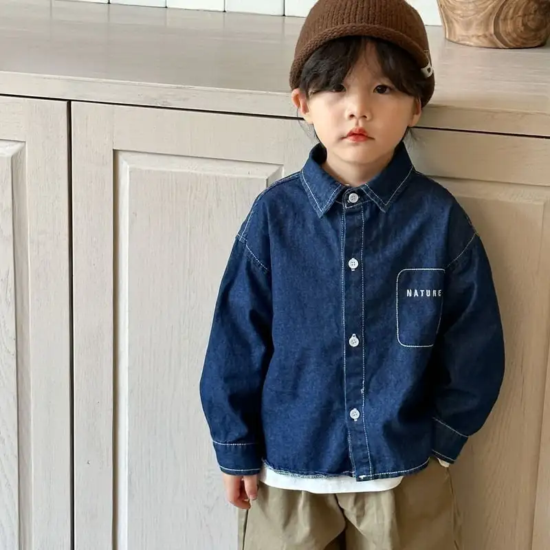 【80-150cm】デニム ワンピース トップス