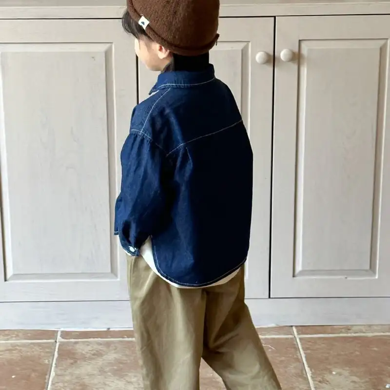 【80-150cm】デニム ワンピース トップス