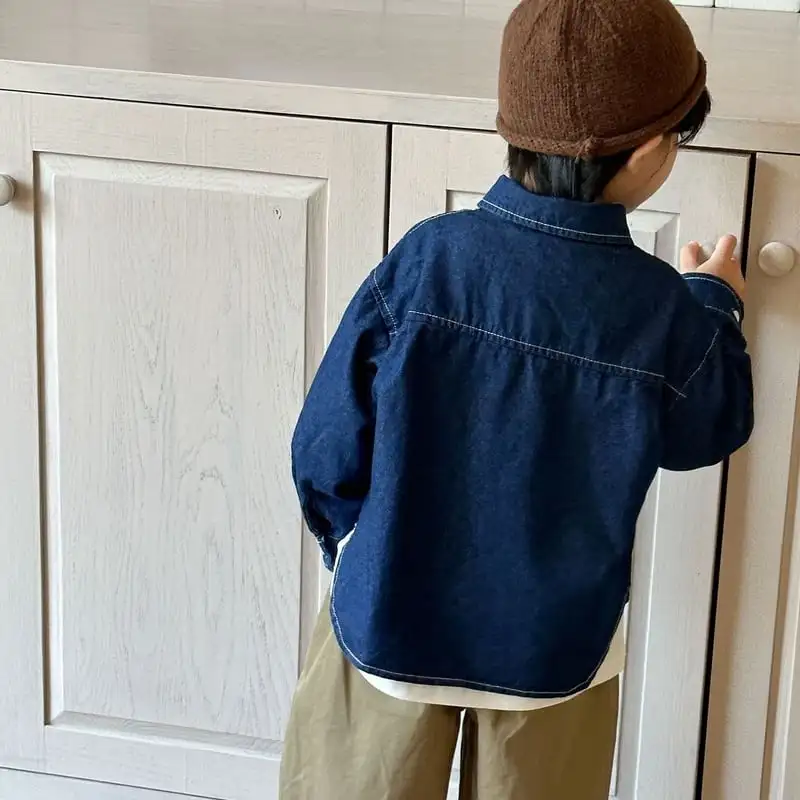 【80-150cm】デニム ワンピース トップス