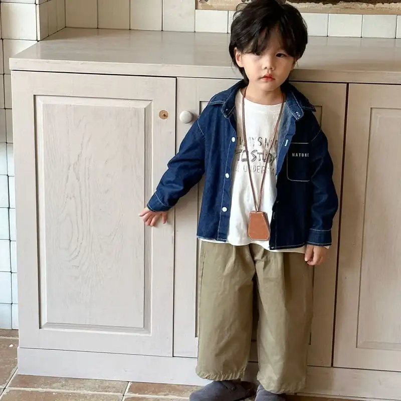 【80-150cm】デニム ワンピース トップス